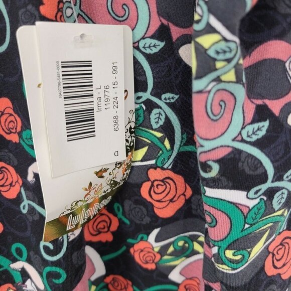 New Lularoe Queen of Hearts Irma Top Womens Large Disney T-Shirt - Picture 4 of 6